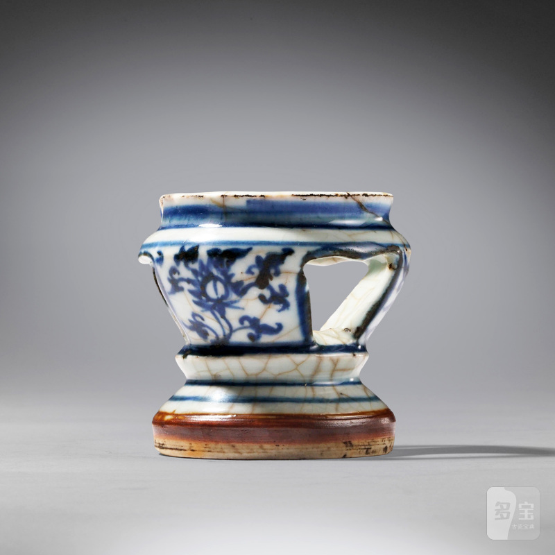 明空白期 青花器座 - 图1